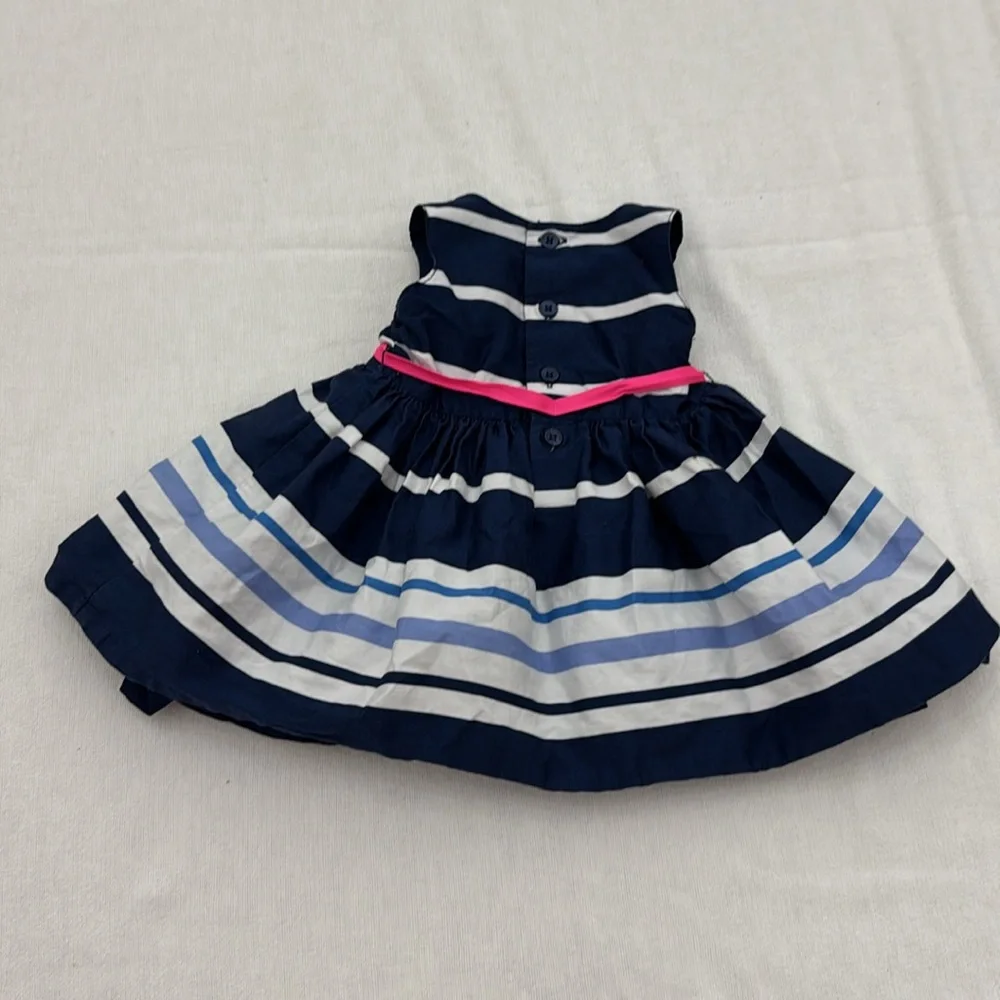 Carter's Navy and White Striped Dress with Pink Accent for your little one (mlb)